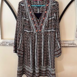 Anthropologie Maeve Naomi Embroidered Tunic Dress
